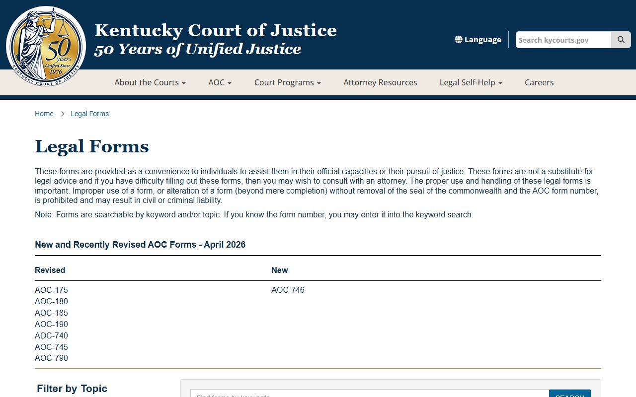 Daviess County court records Kentucky legal forms library