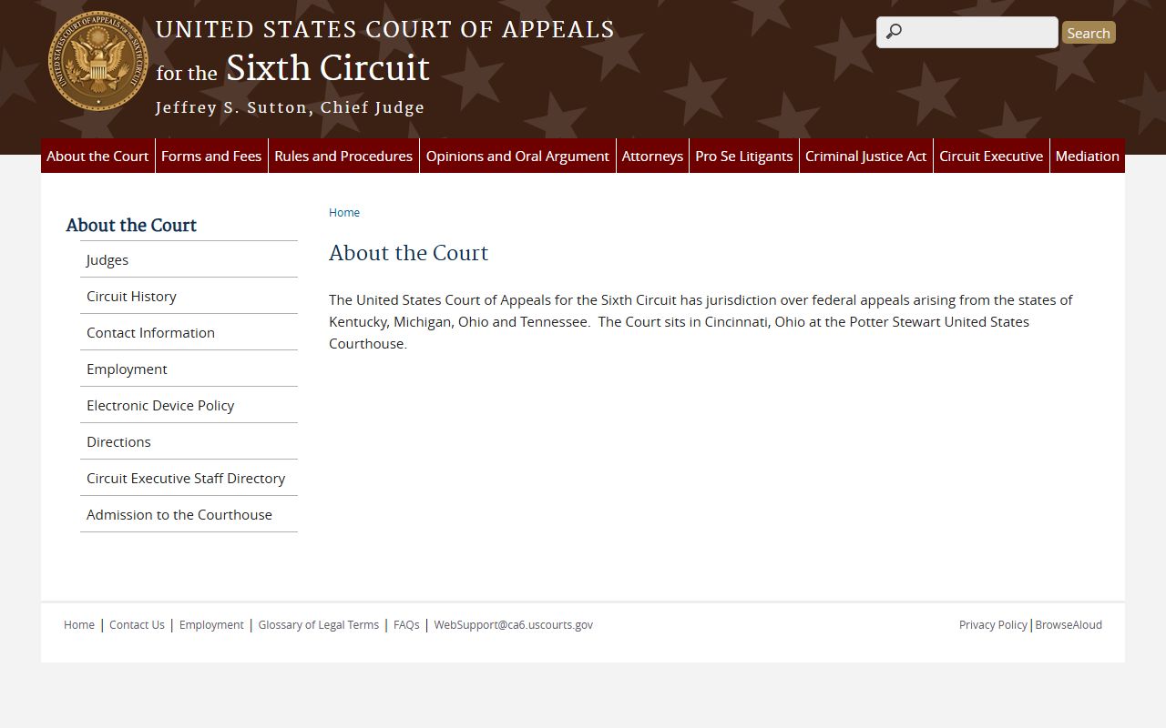 Daviess County probate records Sixth Circuit federal appeals page