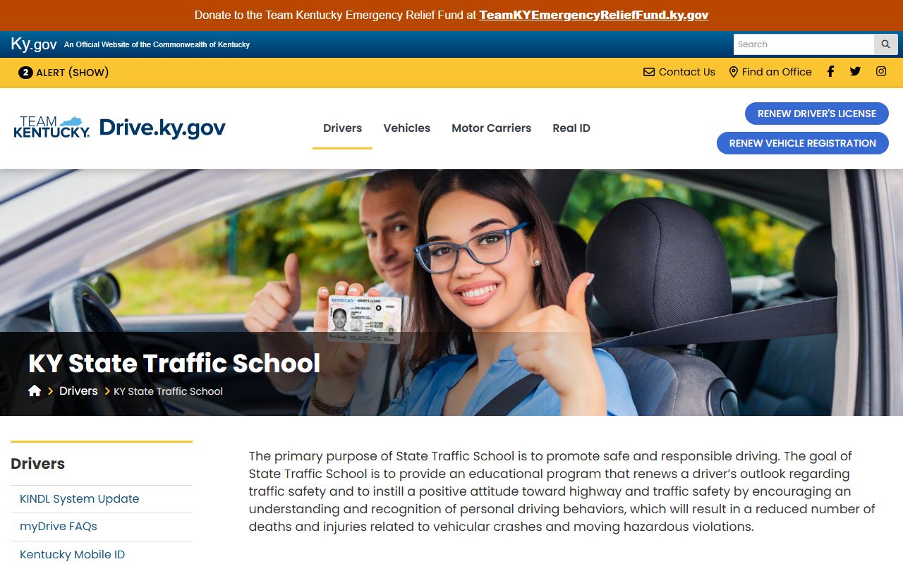 Daviess County traffic court records Kentucky State Traffic School information